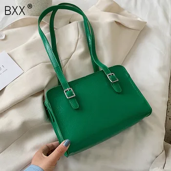 

[BXX] High Capacity PU Leather Shoulder Bags For Women 2020 Summer Simple Handbags and Purses Female Travel Totes Bags HM351