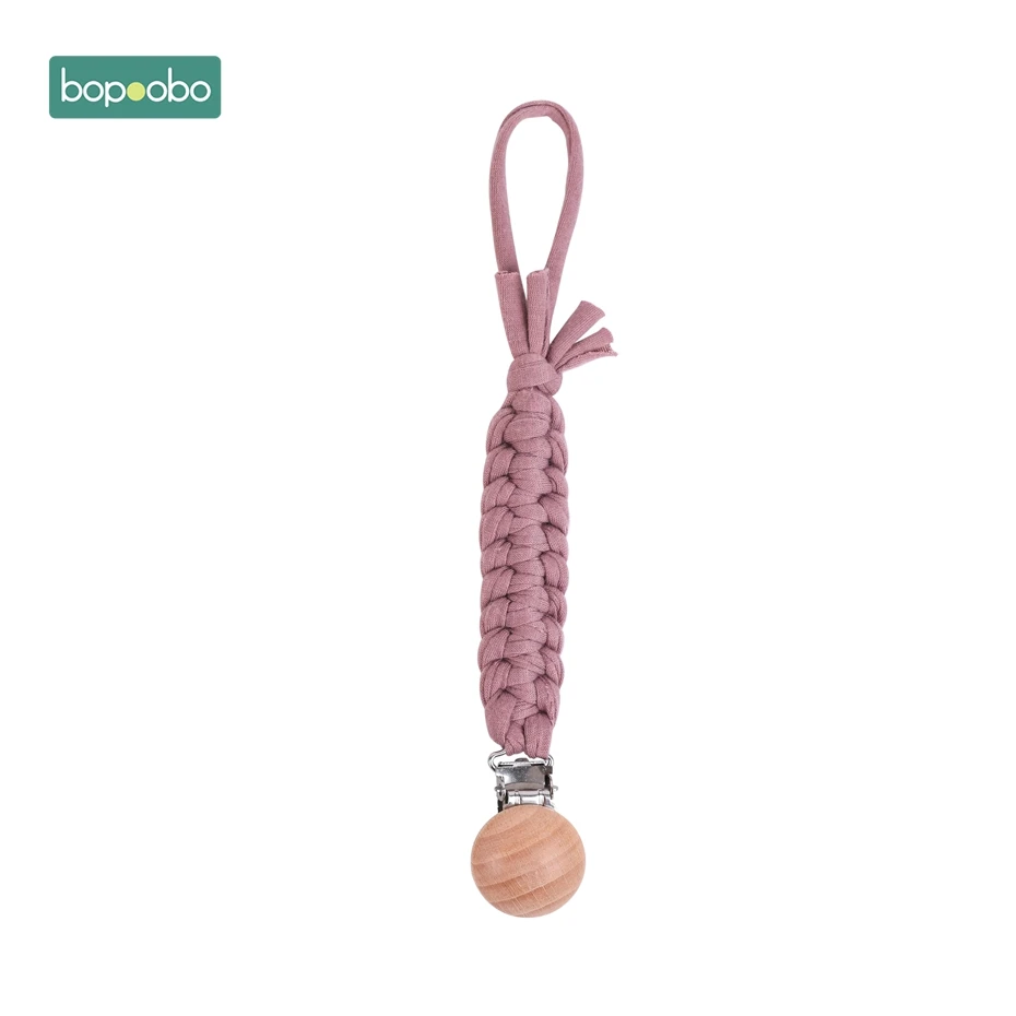 Purple Chain Bopoobo 1pc Baby Pacifier Clip Chain Dummy Clip Pacifier Holder Braided Clip Nipple Holder Soother Chain For Infant Baby Feeding - Цвет: Purple Chain