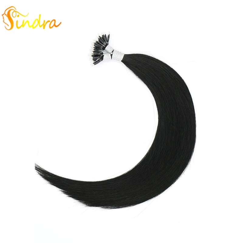 

Sindra Remy Nano Ring Links Human Hair Extensions 14"-24" Straight European Micro Beads Hair 100g 50g