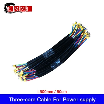 

Free Shipping 2pcs/Lot 50cm length 3 x 2.5 mm² three-core Power Supply cable with U terinal for LED modules