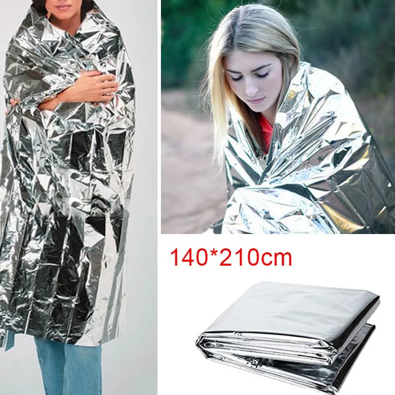 

Portable Waterproof Emergency Space Rescue Thermal Mylar Blankets 1.4m x 2.1m GV99