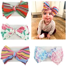 Европа и Америка DIY широкие волосы Инь Хуа куань детский головной убор младенческой кукурузы большой бант Эластичность повязка на голову