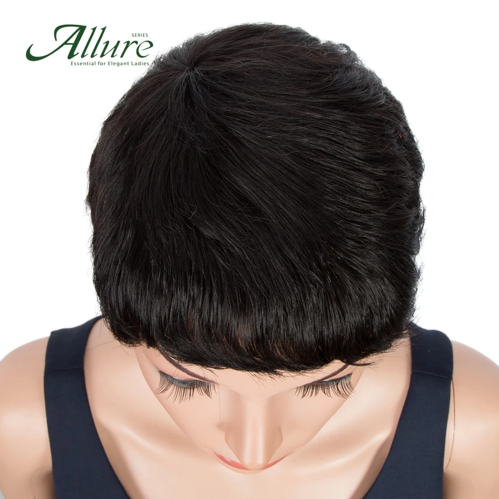 Парик Pixie Cut для черных женщин парик из натуральных коротких человеческих волос