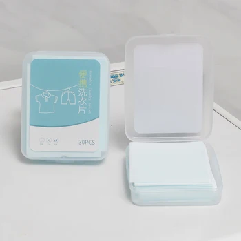 

Travel Convenient 30pcs Disposable Boxed Soap Paper Portable Hand Washing Box Scented Slice Sheets Mini Soap Paper