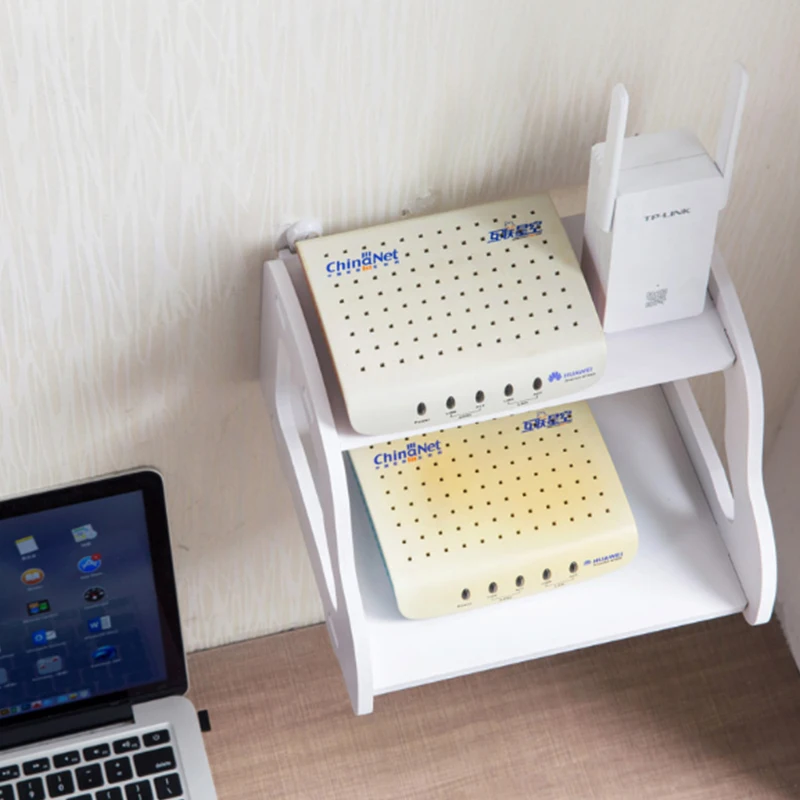 1 шт. беспроводной Wifi маршрутизатор коробка для хранения панель полка пульт дистанционного управления держатель настенная подвесная Скоба Кабельный органайзер домашний декор белый