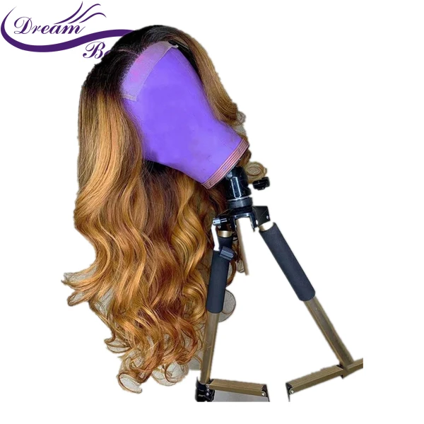 Dream beauty Ombre 13x6 волнистые кружевные передние 180 густые человеческие волосы парики с детскими волосами бразильские волосы remy отбеленные узлы