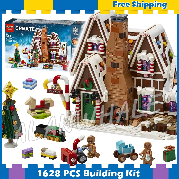 

1628pcs Gingerbread House 78001 Model Building Blocks Gifts sets Compatible With