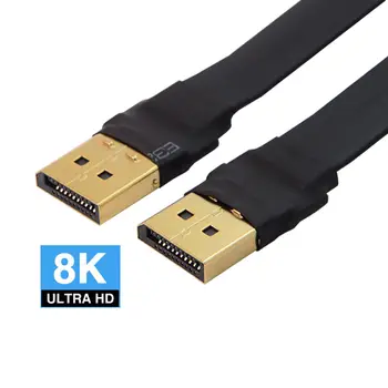 

Slim Flat Soft Active Male to Male Fast Transfer Ultra FHD Displayport DP 4K 60hz Cable 0.2m