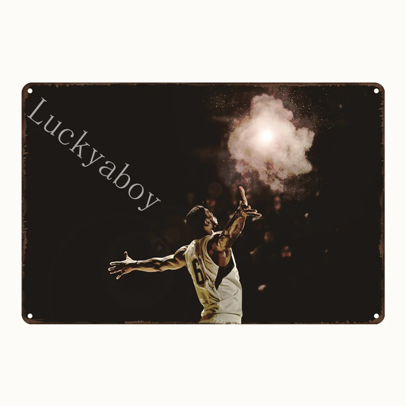 [Luckyaboy] винтажная бейсбольная футбольная баскетбольная звезда Спортивная табличка металлическая жестяная вывеска Бар Паб домашняя декоративная пластина спортивный плакат AL022