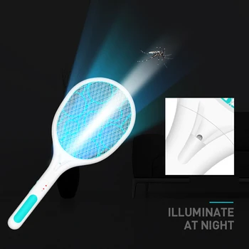 

Portable USB Mosquito Racket Rechargeable Electric Fly Racket Pat Household Insect Racket Killer Handheld Mosquito Bug Zapper