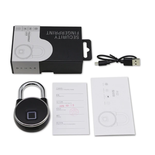 Tuya Smart Lock Fingerprint Padlock Smart Padlock Cabinet Lock Dormitory Anti-Theft Lock USB Rechargeable Security Keyless Lock 6