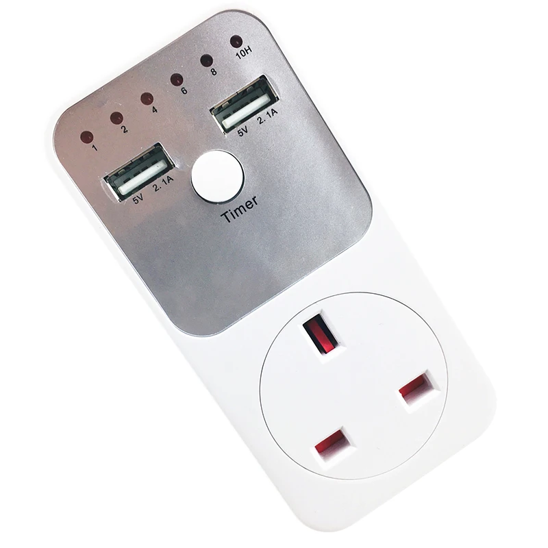ЕС/Великобритания USB таймер обратного отсчета умный переключатель времени таймер управление розетка умный дом настенный стол USB зарядное устройство адаптер штекер