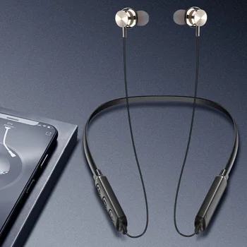 

Bluetooth Headset Sucker New 5.0 Wireless Athletic Factory Hanging-neck Type Stereo Walter Magnetic Style