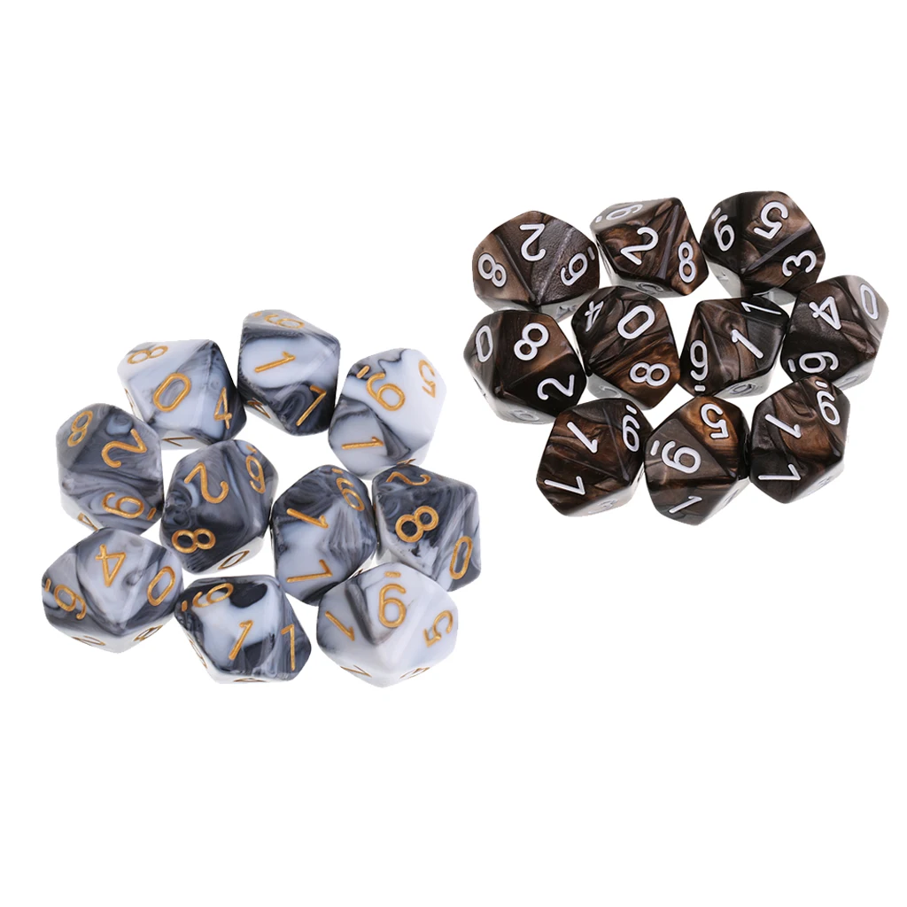 20pc 10 Sided Dice D10 Polyhedral Dice for Dungeons &Dragons DND RPG MTG