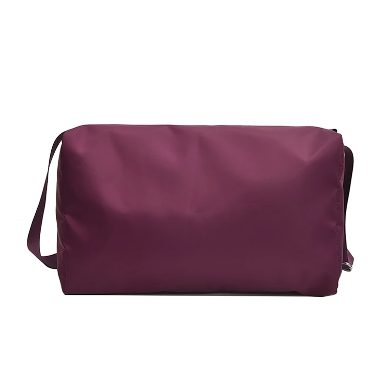 Purple Travel bag Одноцветная дорожная сумка для женщин и мужчин, многофункциональные дорожные сумки для путешествий, органайзер, упаковочные кубики, Большая вместительная сумка через плечо - Цвет: Purple Travel bag