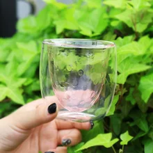 250 мл креативный стакан из двойного стекла Милая Wweet форма клубники бокал для вина прозрачное боросиликатное стекло для фруктов стакан для виски