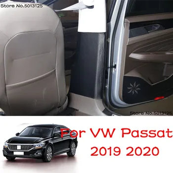 

Car B Pillar Anti-kick Protective Mat Seat Belt Pad Cover Leather Stickers For VW Volkswagen Passat 2019 2020 Car Accessories