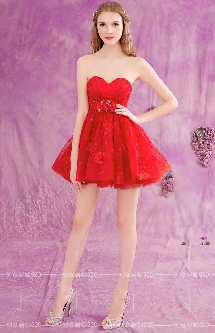 Vestido de festa, платье трапециевидной формы с цветами и бусинами,, сексуальное, милое, красное, кружевное, короткое, Мини платье для выпускного вечера, вечерние, louisvuigon, платья подружек невесты