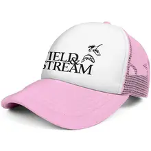 Унисекс Мужские Бейсбольные кепки Повседневная Регулируемая сетка с плоским козырьком черная-рыба-птица-поле-поток-логотип-плоская кепка