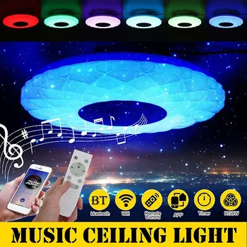 

168LED bluetooth 80W LED Music Ceiling Lights Starry Smart APP/Remote Control Dimming RGB bluetooth LED Lamp AC85-265V Fixtures