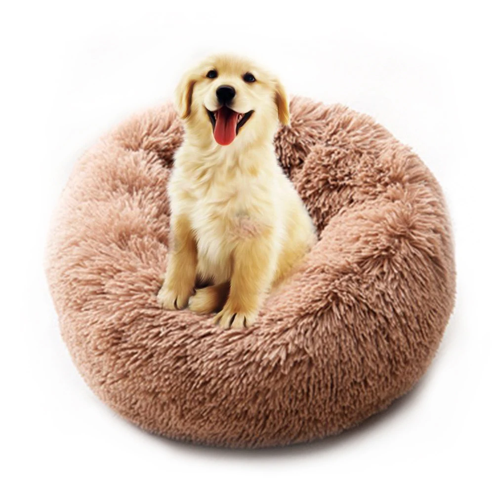 cheap Super Soft Dog Bed Washable long plush Dog Kennel Deep Sleep Dog House Velvet Mats Sofa For Dog Chihuahua Dog Basket Pet Bed