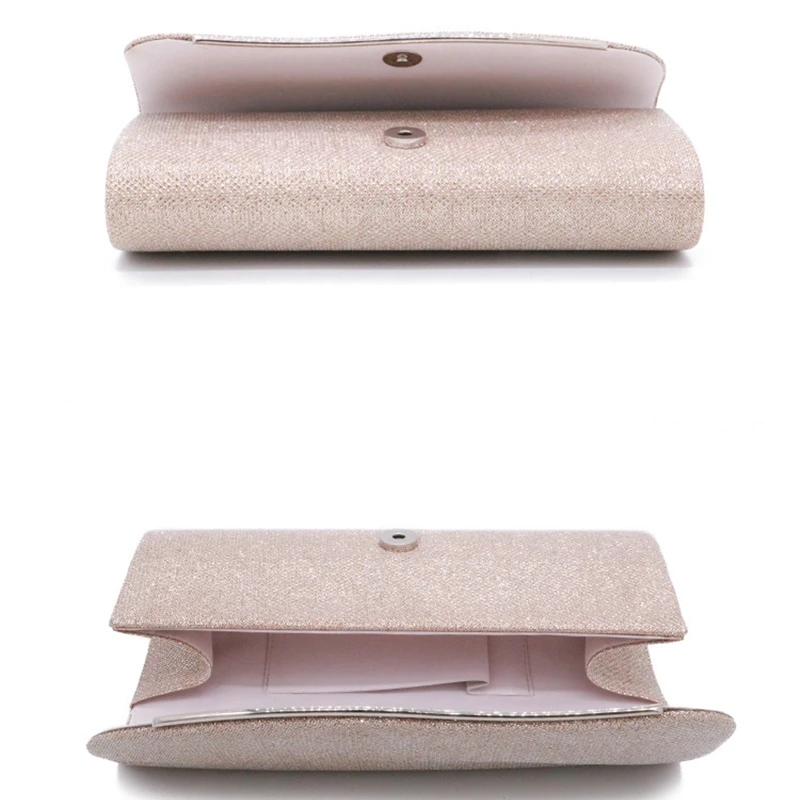 Women Female Clutch Wallet Party Bag Envelope Bridal Wedding Everning Handbags Lustrous Party Handbag Shiny Shoulder Bags