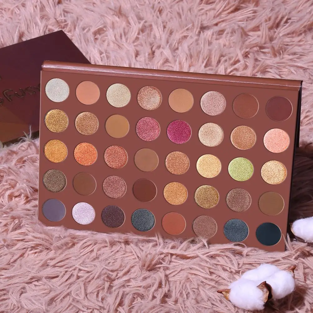 UCANBE, 40 цветов, бронзатор, палитра теней для век, матовые Мерцающие Металлические тени для век, прессованные блестящие пигментированная пудра, макияж
