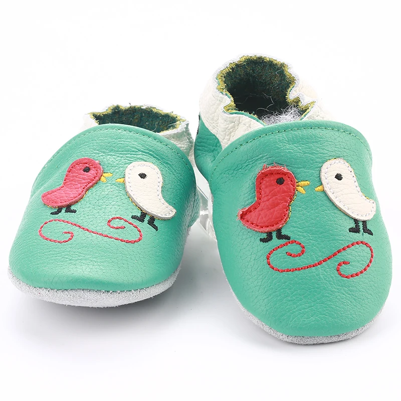 Newborn Boys Girls InfantShoes0-24Months Carton Skid-Proof Soft Genuine Leather Antislip Baby Shoes First Walkers Baby Moccasins - Цвет: NO53