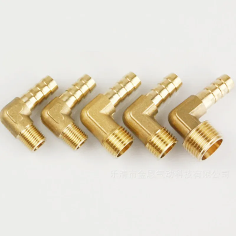 Juego De 5 Conectores De Latón Para Manguera - 6 Mm ID X 1/4" NPT Macho, Para Aire, Agua, Combustible, Aceite