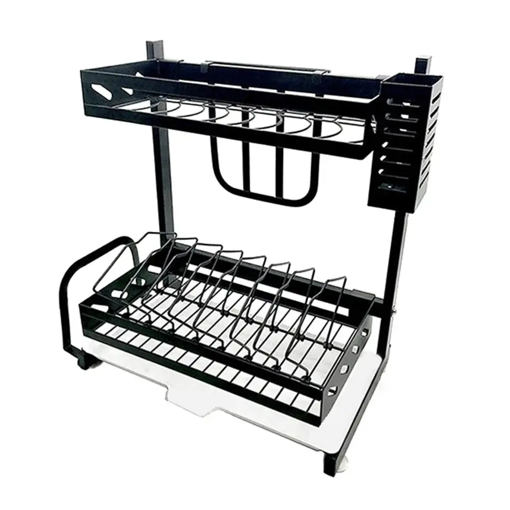  Dish Drying Rack Stainless Steel Drainer Storage Rack 2-layers Tableware Organizer Kitchen Tools Fo - 4000529379040