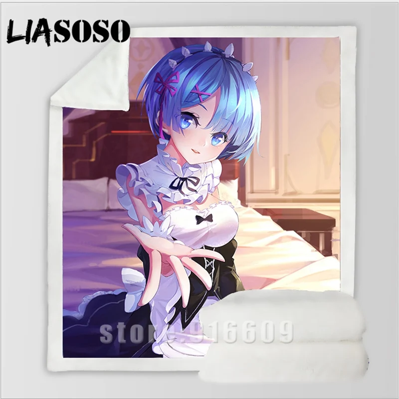 Сексуальный Re: zero двойной горничной Ram Rem Диван Постельные принадлежности Dj офис Harajuku зимнее модное одеяло покрывало детское одеяло для путешествий одеяло для прогулок - Цвет: 23