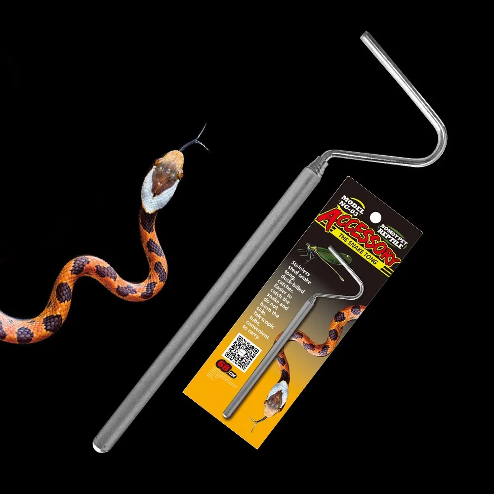 Retractable Snake Hook Stainless Steel Long Handle Snake Catching Tool