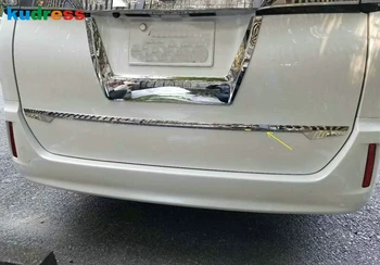 

For Toyota Voxy Noah 2017 2018 ABS Rear Trunk Lid Cover Tailgate Molding Boot Garnish Bezel license Plate Cover Trim Accessories