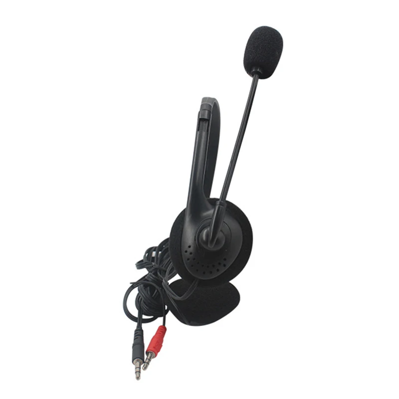 3.5mm Noise Cancelling Wired Headphones Microphone Universal USB Headset With Microphone For PC /Laptop/Computer