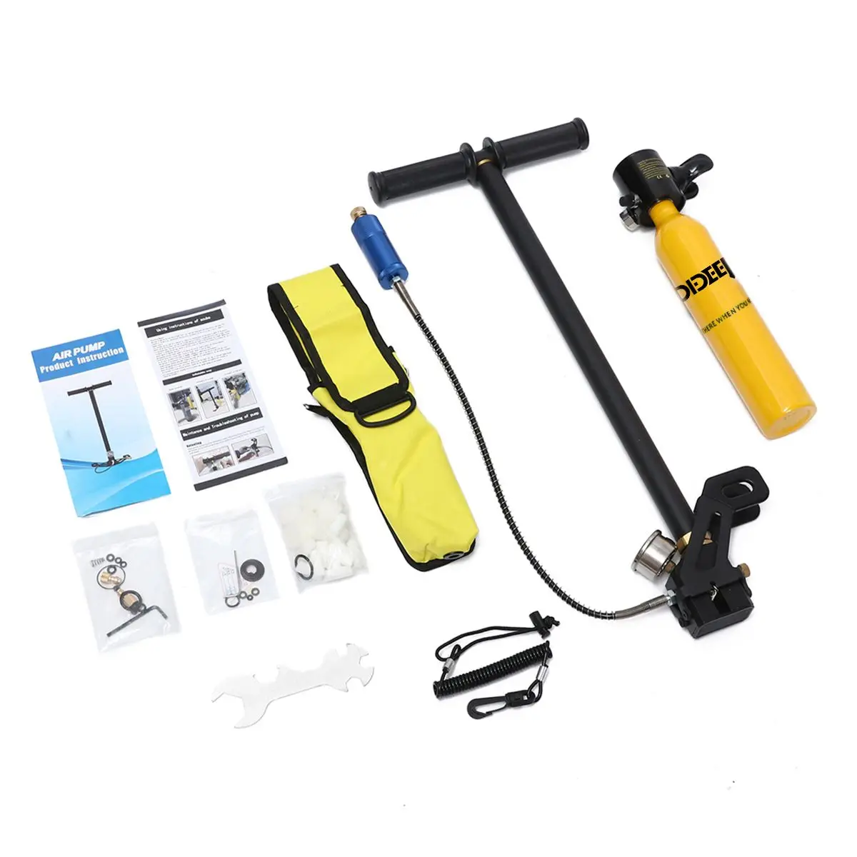 DIDEEP 1L/0.5L кислородный баллон для дайвинга, система для дайвинга, респираторный Набор для подводного плавания, дыхательное оборудование