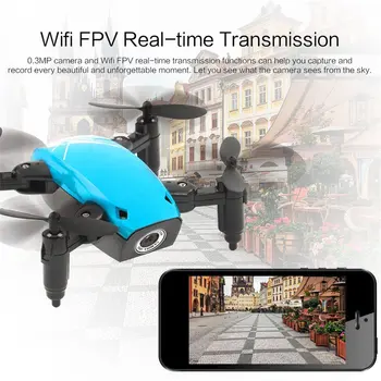 

hot! S9W RC Drone WIFI FPV 0.3MP Camera Mini Foldable Atitude Hold Mode One-key Return 360 Degree Flip RC Helicopter