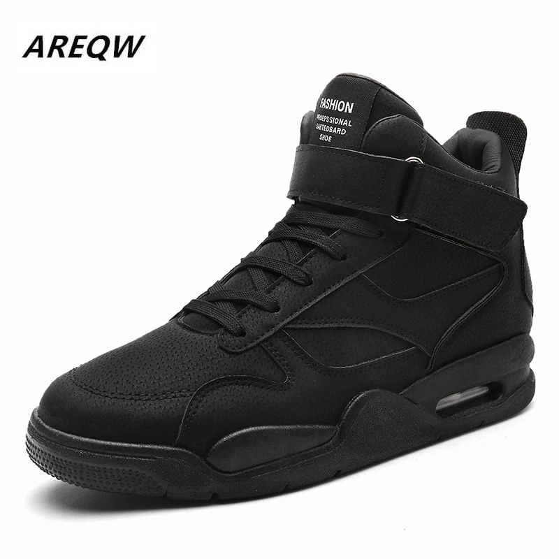 

New Spring and Autumn High To Help Men's Korean Sports Shoes Round Head with Non-slip Wear-resistant Trend Men's Shoes 2019