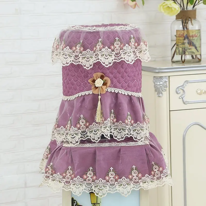 New Drinking Fountain Cover Two-Piece Dust Cover Pastoral Fabric Lace Living Room Household Drinking Fountain Bucket Cloth