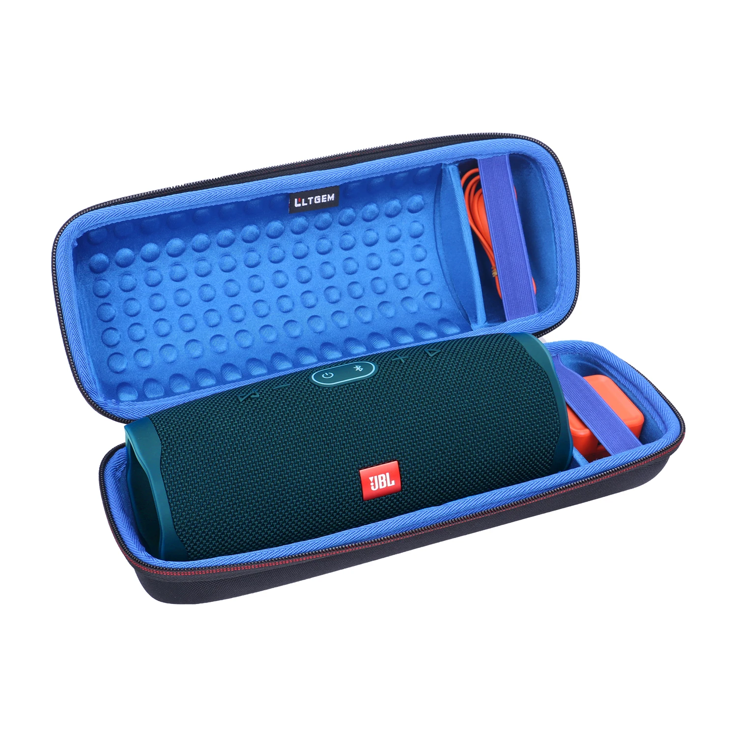 LTGEM жесткий чехол для путешествий для JBL Charge 4 Портативный водонепроницаемый беспроводной bluetooth-динамик-черный. Подходит для usb-кабеля и зарядного устройства