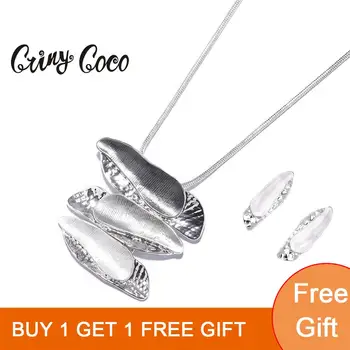 

Cring Coco Classic Geometric Pendants Necklaes for Women Fashion Big Alloy Chains Chokers Wedding Party Jewelry Necklace 2020