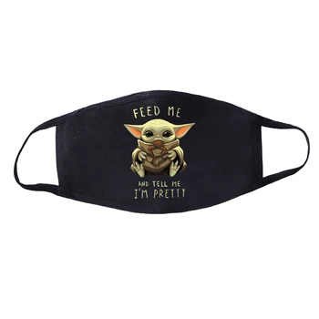 

Fashion Design Star Wars Masks The Mandalorian Respirator Masks Funny Baby Yoda No Coffee No Workee Mask Cotton Dust Black Masks