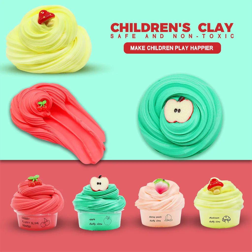 DIY Slime Supplies Fruit Kit Cotton Scented Stress Funny Novelty Kids Toy kids toys juguetes brinquedos игрушки New | Игрушки и