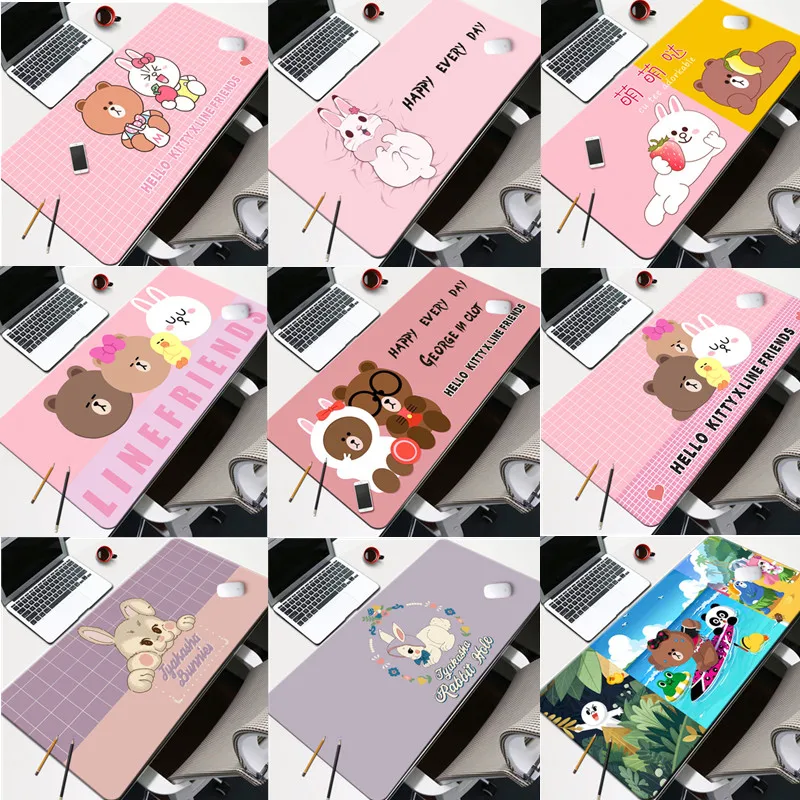 

Pink Series Game Mouse Pad Mat Laptop Gaming Mousepad Anti-slip Natural Rubber Gamer Mouse Pad Fashion Office Desk Computer Pad