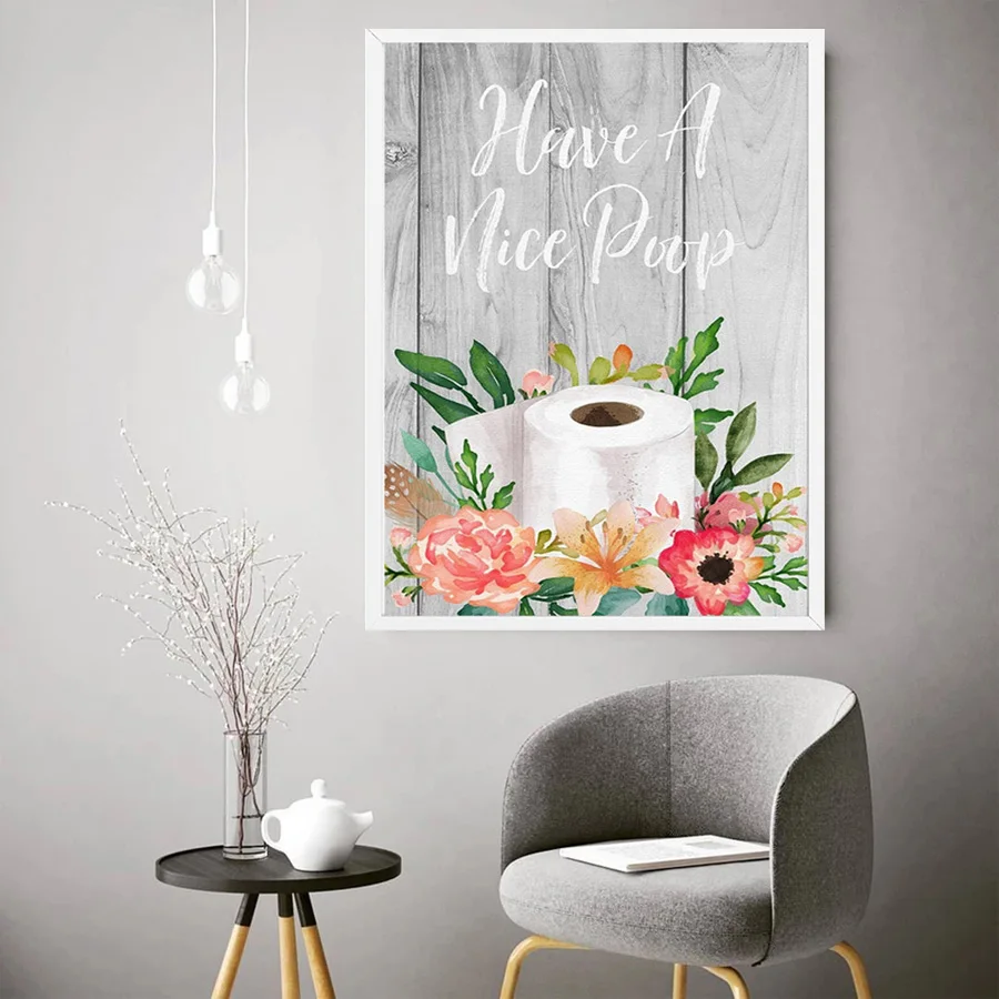 5D DIY Diamond Painting Funny Toilet Poster Full Square Rhinestone Icon Diamond Embroidery Cross Stitch Mosaic Bathroom Wall Art