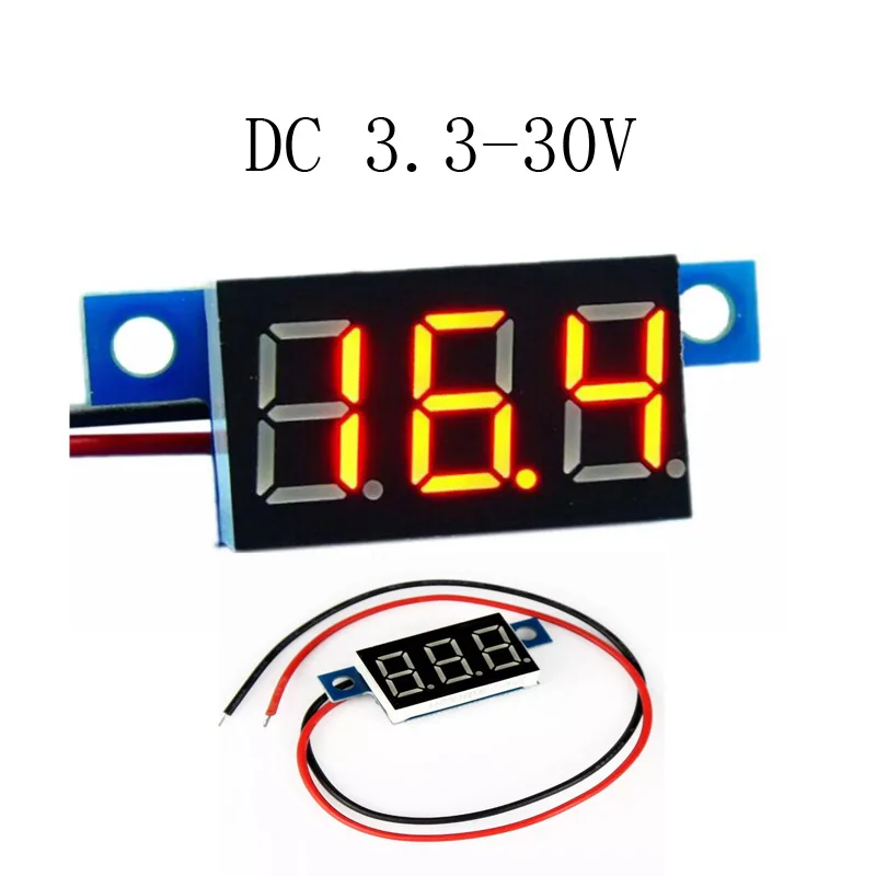Мини цифровой вольтметр измеритель DC0 30V панель усилитель тестер детектор 0 36