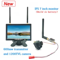 EWRF FPV set 5.8G 40CH 7 inch HD IPS 1024*600 monitor with 600mw transmitter and Cmos 1200TVL fpv camera for RC Drone 1