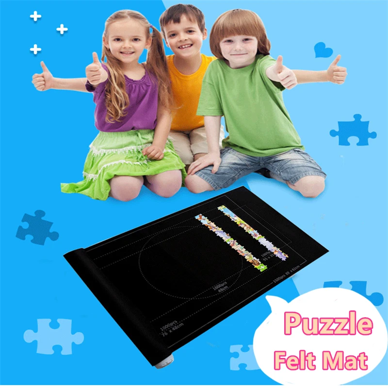 

Felt Puzzle Mat Storage Blanket Play Mat Up To 1500 Pieces Puzzle Large Size Floor Mat Jigsaw Roll For Kids Play Collect Mat Set