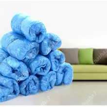 40 шт. пластиковые водонепроницаемые одноразовые бахилы дождливый день ковер пол протектор Толстая Чистящая обувь покрытие синий