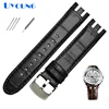 High Quality Genuine Leather Watch Strap For Swatch YRS403 412 402G watch band 21mm watchband men curved end watches bracelet ► Photo 3/6