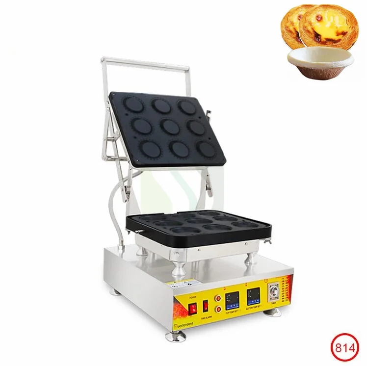 9pcs Electric Cake Cup Egg Tart Shell Baker Maker Machine Waffle
